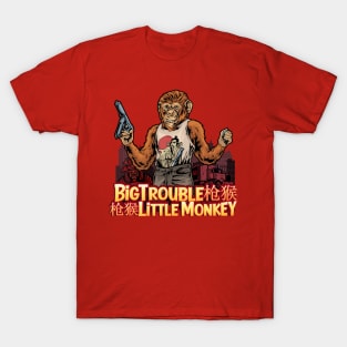 Gun Monkey Big Trouble Little Monkey T-Shirt